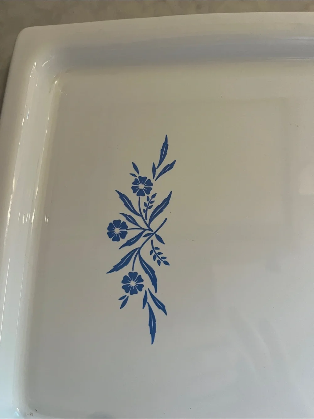 Vintage Corning Ware blue cornflower broil and bake tray P 35  B